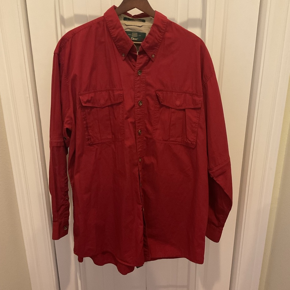 Orvis Shirt Removable Sleeves Size L